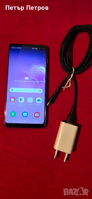 Samsung Galaxy S10+ 512GB 8GB RAM Prism Black-КАТО НОВ!, снимка 1