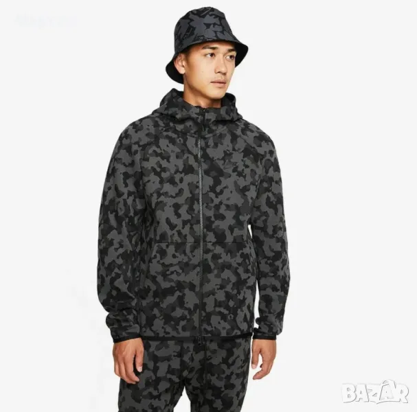 Мъжко горнище Nike Tech Fleece Grey Camo - размер М, снимка 1