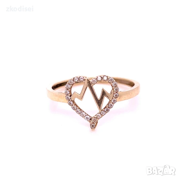 Златен дамски пръстен 1,58гр. 14кр. проба:585 размер:58 модел:32588-1, снимка 1