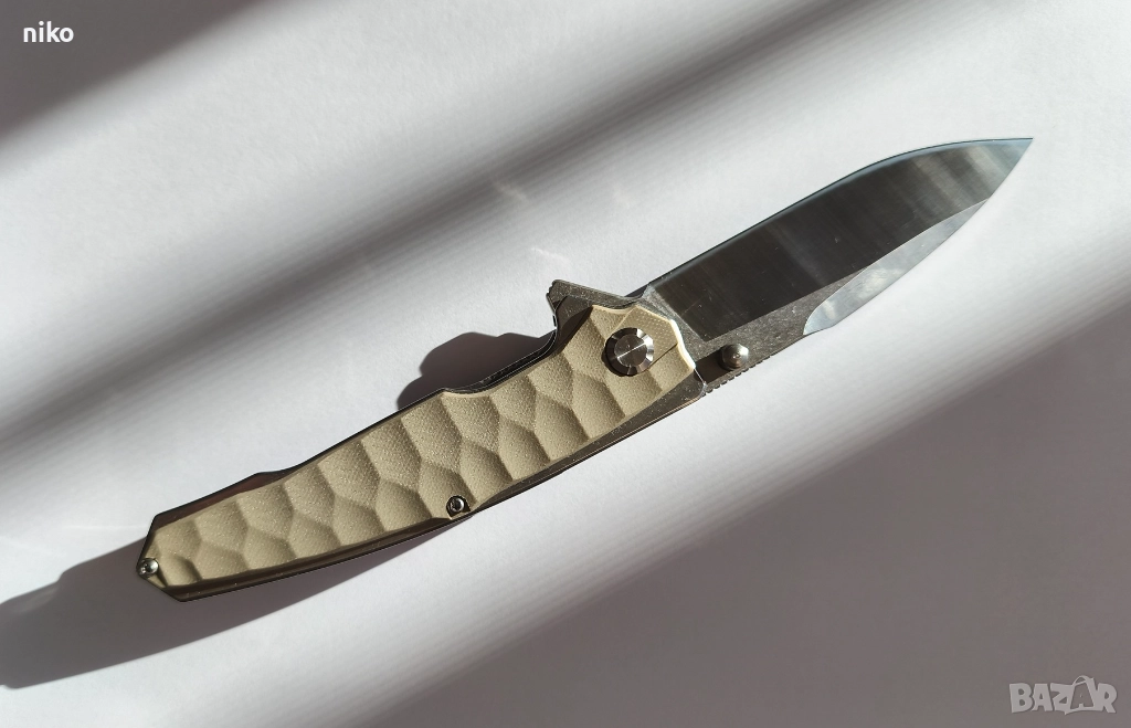 сгъваем нож, стомана D2, дръжка G10, снимка 1