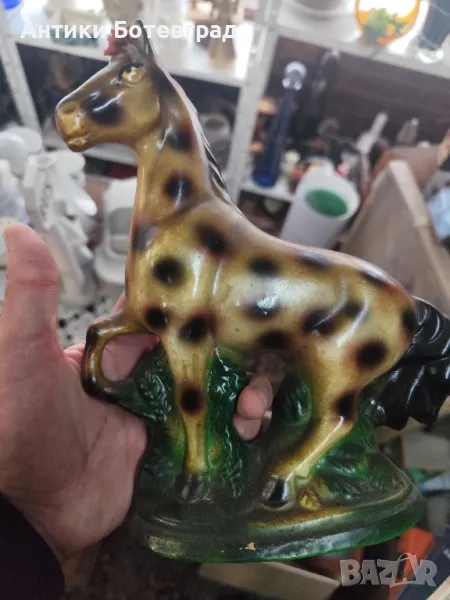 две стари керамични фигури ретро винтидж , снимка 1