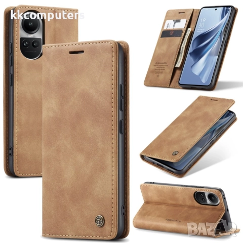 Oppo Reno12 Pro 5G CASEME Magnetic Wallet Кожен Калъф и Протектор, снимка 6 - Калъфи, кейсове - 52674221