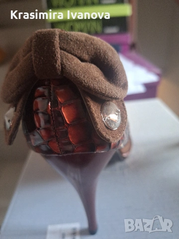 нови обувки Мегияс набук кафе, снимка 4 - Дамски обувки на ток - 54161046