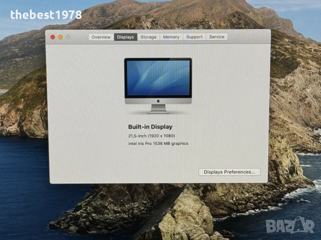 Apple iMac 21.5 2013`Core i5-4570R/16GB RAM/512GB SSD/Intel Iris, снимка 7 - За дома - 52614131