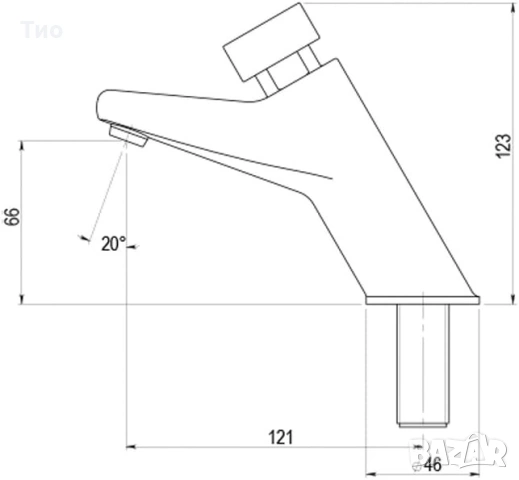 Presto 105L смесител с автоматично спиране на вода за обществени помещения, снимка 4 - Обзавеждане за заведение - 53729765