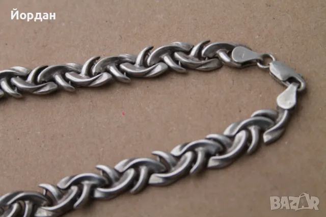 Дамско сребърно колие, снимка 4 - Колиета, медальони, синджири - 49771414