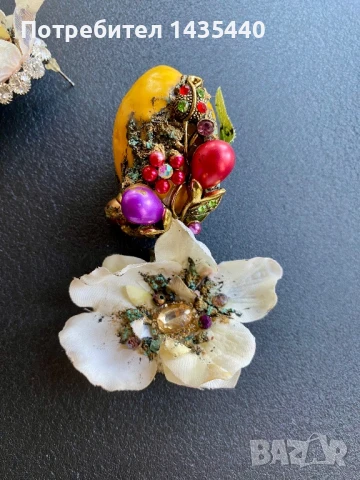 Ръчно изработени обици от серията “Забранения плод” на дизайнерката Анелия Милчева, снимка 6 - Обеци - 51110717