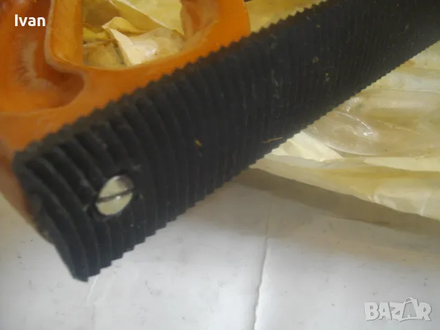 НОВО РЪЧНО АВТОТЕНЕКЕДЖИЙСКО РЕНДЕ ЗА МЕКИ МЕТАЛИ СОЦ БЪЛГАРСКО НРБ 1984г. ЗИМ ГАБРОВО 350мм, снимка 11 - Други инструменти - 49702596