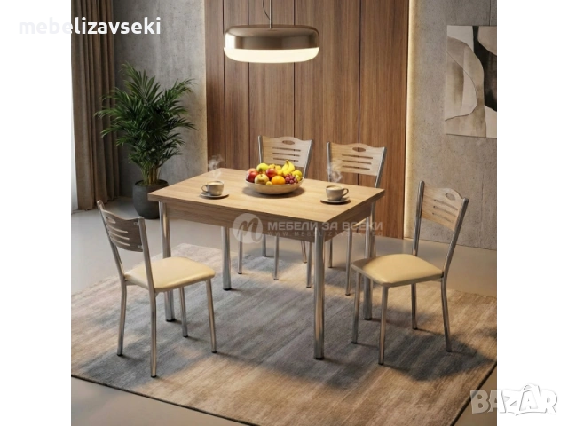 Нов! Комплект разтегателна маса с 4 стола Океан ТРАКИЯ (кордоба)