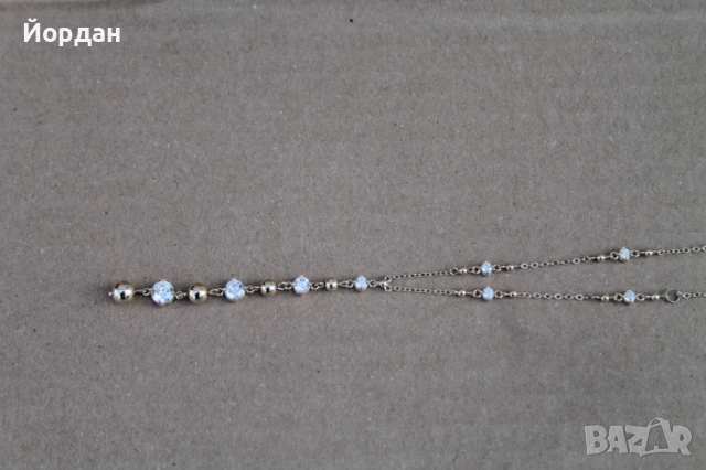 Сребърно колие с позлата, снимка 8 - Колиета, медальони, синджири - 50772333