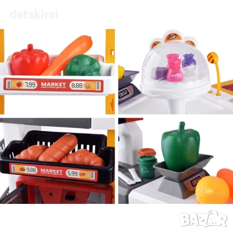 супермаркет с количка за пазаруване, снимка 6 - Играчки за стая - 53925133