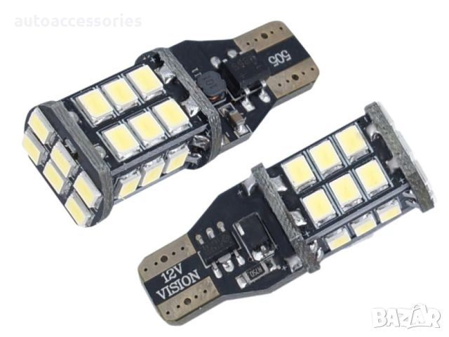 5	Диод Крушка VISION Festoon SV8.5 41 mm 12/24V 12x 2016 SMD LED, CANBUS, бяла, 2 бр. 83208