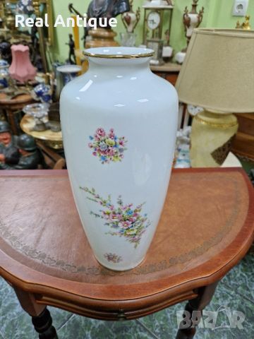 Уникална много красива антикварна немска порцеланова ваза , снимка 2 - Вази - 45711831