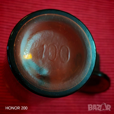 Старо аптекарско шише от цветно стъкло. , снимка 4 - Антикварни и старинни предмети - 53943653