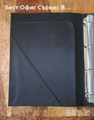 папка за документи класьор черна с 4 ринга със затваряне тип велкро , снимка 3 - Ученически пособия, канцеларски материали - 53380477