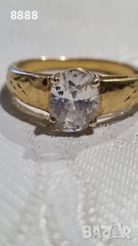 Vintage сребърен пръстен с позлата 3,62 грама , снимка 1 - Пръстени - 45306470