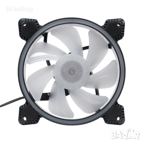 Вентилатор No brand, 120mm, LED, 3PIN/MOLEX, Черен - 63072, снимка 2 - Други - 50576926