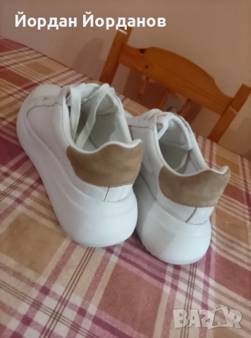 Дамски кожени спортни обувки ZARA, снимка 8 - Маратонки - 52626210