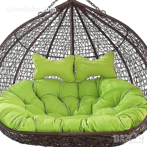 Двуместен Люлеещ Ратанов стол - Градинска Водоустойчива Люлка Comfort до 350кг., снимка 4 - Други - 52185372