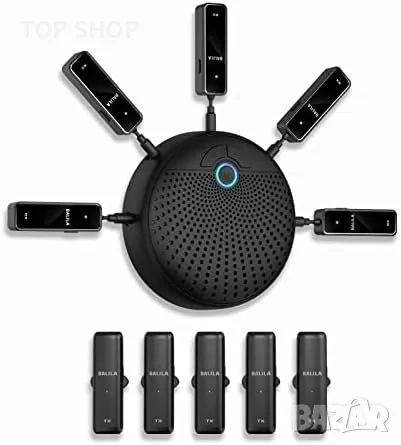 Нов Безжичен конферентен високоговорител/5 приемника Микрофон/USB-C/Онлайн срещи, снимка 3 - Друга електроника - 50038576