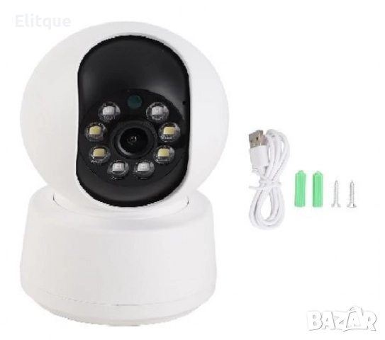 Камера 360° WiFi охранителна, с 2MP, 2-посочно аудио и нощен цвят – Идеалният бебефон за вашия дом, снимка 9 - Друга електроника - 52753300