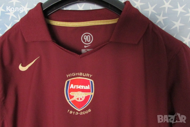 винтидж фланелка Nike Arsenal London футболна тениска Арсенал ЦСКА Олимпик Лион Франция , снимка 5 - Футбол - 53595937