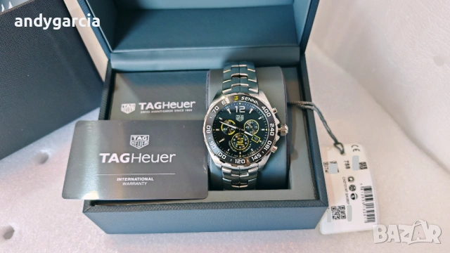  TAG Heuer Formula Ayrton Senna Special Edition 43 mm CAZ101AF.BA0637 чисто нов кутия 100% оригинал, снимка 10 - Мъжки - 53680954