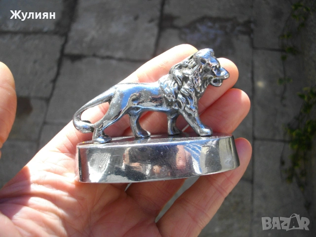 СТАРА БРОНЗОВА ФИГУРА СТАТУЕТКА ЛЪВ , снимка 3 - Антикварни и старинни предмети - 53082833