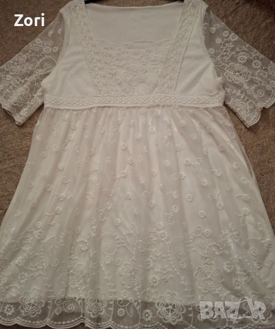 РАЗКОШНА снежнобяла дантелена рокля ХЛ/2ХЛ/3ХЛ размер , снимка 6 - Рокли - 46103629