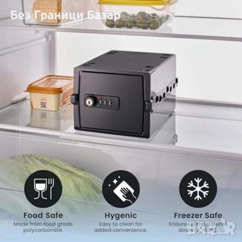 Нова Мини сейф-кутия с 3-цифрен код за телефон, ключове, храна 3L дом, снимка 4 - Други стоки за дома - 53525668