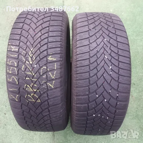 215 55 17 BRIDGESTONE 2бр зимни дот 2022г , снимка 1 - Гуми и джанти - 47776207