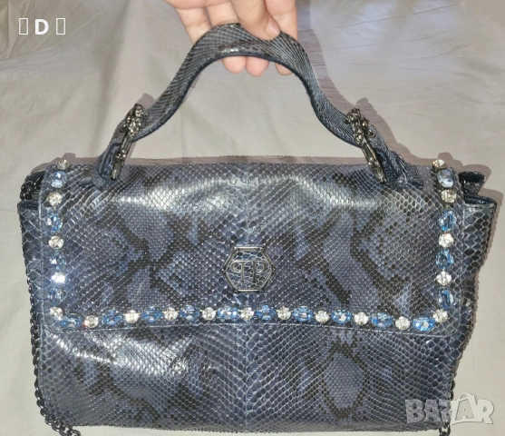 PHILIPP PLEIN оригинална ПИТОН ХЛ чанта, снимка 7 - Чанти - 53931221