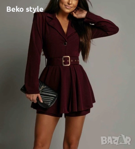 Елегантен гащеризон наличен в Бордо и Черно, снимка 2 - Гащеризони - 52519855