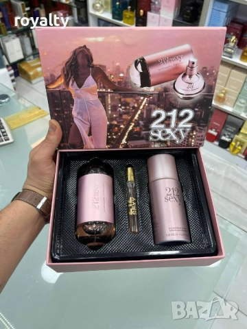 212 Sexy Дамски Парфюмериен Подаръчен Комплект НА ЕДРО