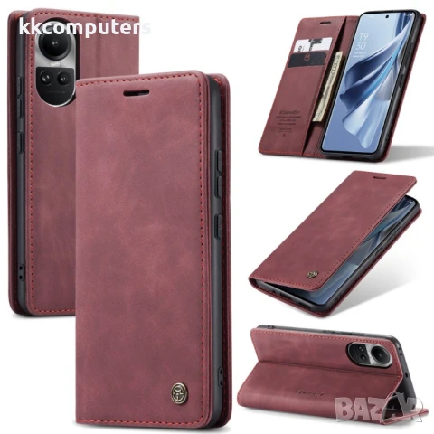 Oppo Reno12 Pro 5G CASEME Magnetic Wallet Кожен Калъф и Протектор, снимка 3 - Калъфи, кейсове - 51350229