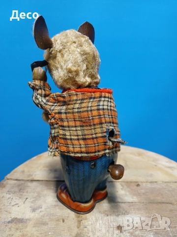 Стара Японска ламаринена играчка мишка с ключе., снимка 4 - Колекции - 52256788