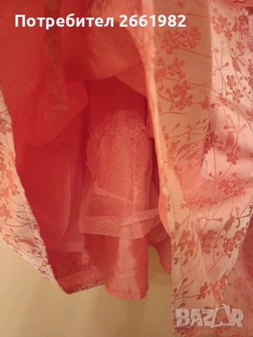 Разкошна, официална розова рокличка - сатен, снимка 4 - Детски рокли и поли - 51085932