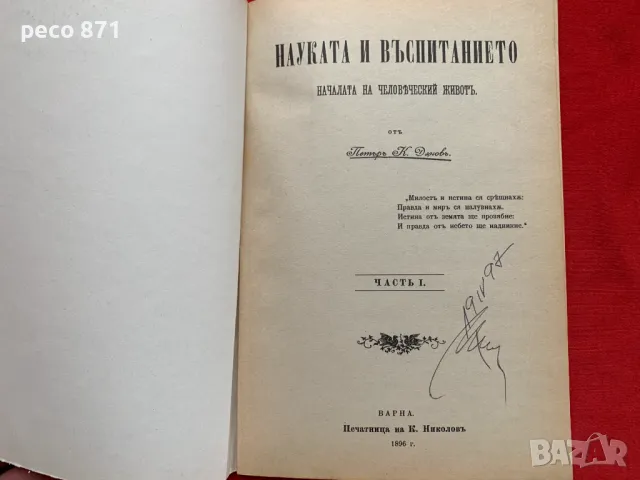 Науката и възпитанието 1896 г.Петър Дънов Фототипно издание, снимка 3 - Други - 47856986