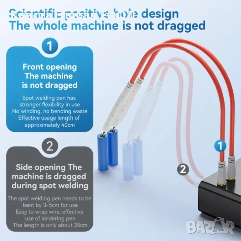 ХИТ: Машина за Точково Заваряване Spot Welder AWithZ UK3 – 10000mAh / 99 Степени, снимка 11 - Други инструменти - 53835891