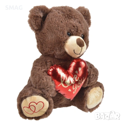 Плюшено мече с фолио сърце за Свети Валентин 25 см_1231470, снимка 2 - Плюшени играчки - 53370113