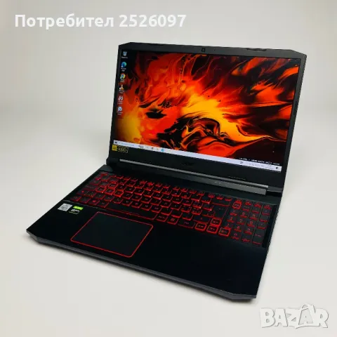 Acer Nitro 15/FHD IPS/i7-10750H/GTX 1650 Ti/16GB DDR4/512GB NVMe, снимка 3 - Лаптопи за игри - 48266975