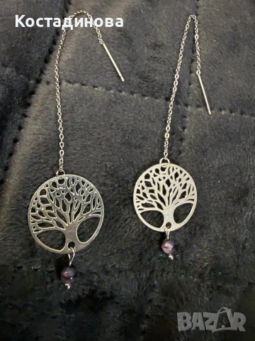 Обици Дървото на живота , снимка 3 - Обеци - 53918596