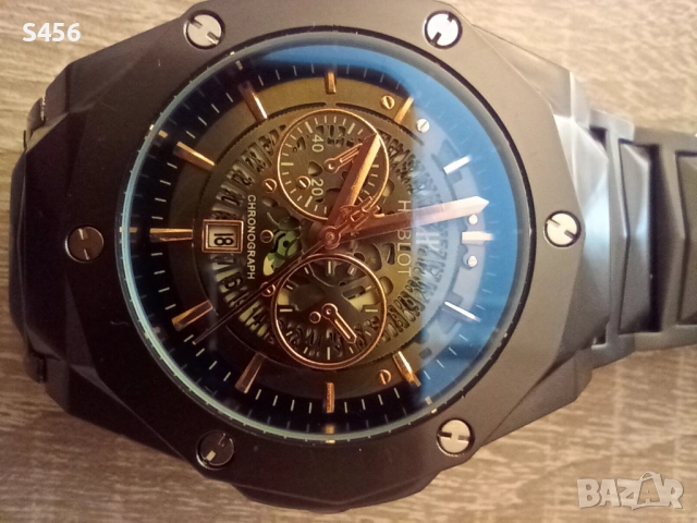 Hublot  Скелетон+ Hublot Подарък.Нов мъжки луксозен часовник , снимка 7 - Луксозни - 46729914