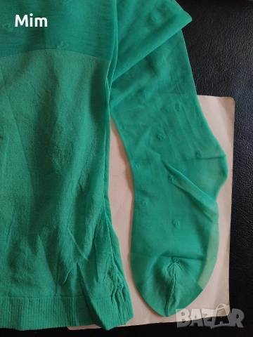  Резервирани/58 Зелен чорапогащник в цвят зелено , снимка 2 - Бельо - 53461573