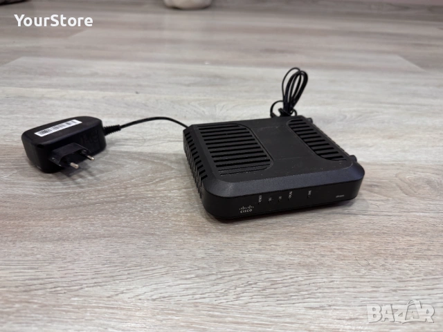 Cisco EPC3010 кабелен модем с оригинално захранване, снимка 3 - Мрежови адаптери - 53032811