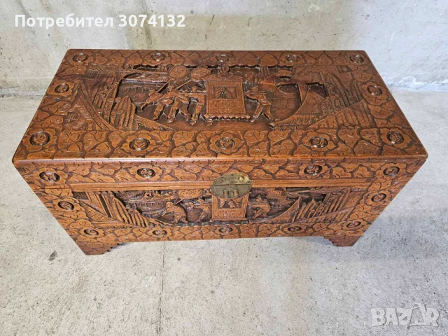 Оргинална Китайска ракла с дърворезба, снимка 3 - Ракли - 51395861