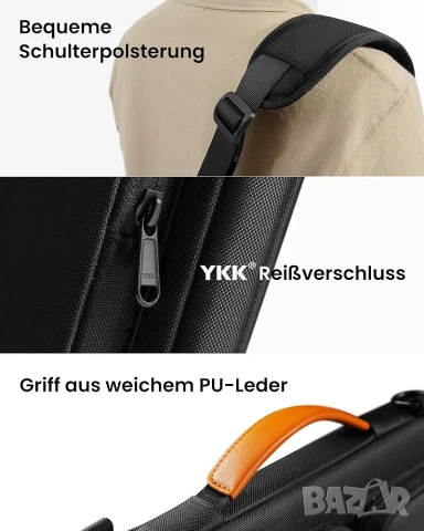 Tomtoc 360° Удароустойчива Чанта за Лаптоп до 15.6-16", снимка 9 - Части за лаптопи - 53315781