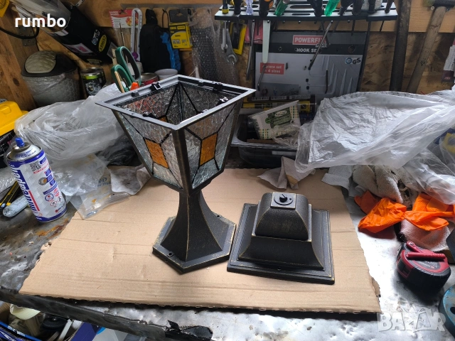 Продавам градинска лампа за парапет , снимка 4 - Настолни лампи - 53428601