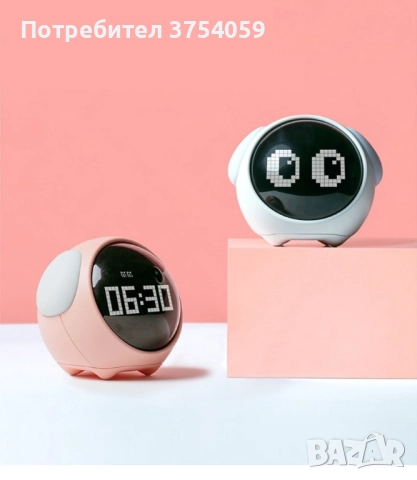 Емоджи часовник-аларма с голям цифров дисплей , снимка 3 - Друга електроника - 52385888