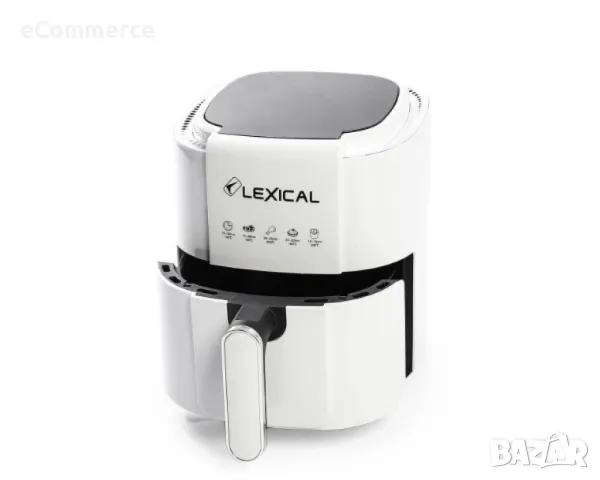 Фритюрник с горещ въздух Lexical Airfryer LAF-3011-1/2 1200W 3.5L бял/черен, снимка 4 - Фритюрници - 47793864